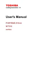 Toshiba PORTEGE Z10t-A WT310 series User Manual preview