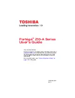 Preview for 1 page of Toshiba Portege Z10t User Manual