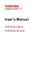 Предварительный просмотр 1 страницы Toshiba PORTEGE Z20t-B Series User Manual