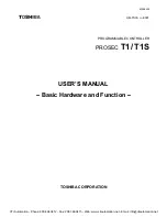 Toshiba PROSEC T1 User Manual предпросмотр