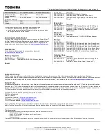 Preview for 2 page of Toshiba PSK2LU-01H00D Specifications