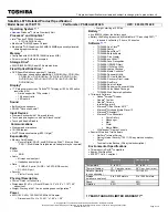 Toshiba PSK3AU-0KT02S Specifications preview