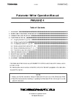 Preview for 1 page of Toshiba PWU001Z-1 Operation Manual