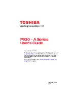 Предварительный просмотр 1 страницы Toshiba PX30 - A Series User Manual