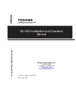 Preview for 1 page of Toshiba Q9 Series Installation And Operation Manual
