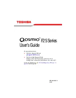 Toshiba Qosmio F25 User Manual preview