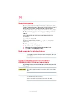 Preview for 14 page of Toshiba Qosmio F25 User Manual