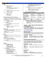 Preview for 2 page of Toshiba Qosmio G35-AV660 Series Detailed Product Specification