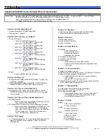 Toshiba R20-ST2081 Specifications preview