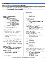 Toshiba R20-ST4113 Specifications preview