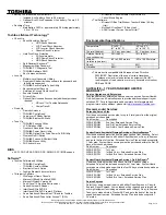 Preview for 2 page of Toshiba R25-S3503 Specifications