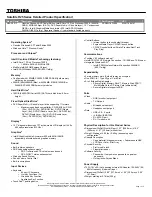 Preview for 1 page of Toshiba R25-S3513 Specifications