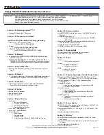 Preview for 1 page of Toshiba R400 S4834 1.2 Specifications