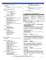 Preview for 2 page of Toshiba R400 S4834 1.2 Specifications