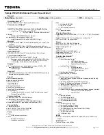 Toshiba R500-S5002 Specifications preview