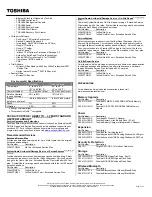 Preview for 2 page of Toshiba R500-S5002X Specifications