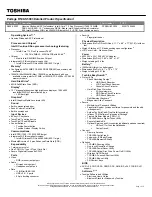 Preview for 1 page of Toshiba R500-S5003 Specifications