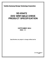 Toshiba R6472 - DVD±RW Drive - IDE Specifications preview
