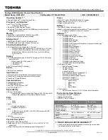 Preview for 1 page of Toshiba R705-P35 Specifications