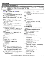 Toshiba R830-ST8300 Specifications preview