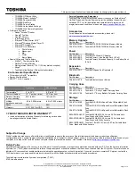 Preview for 2 page of Toshiba R840-S8410 Specifications