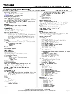 Preview for 1 page of Toshiba R840-S8420 Specifications