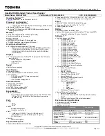 Toshiba R845-ST5N01 Specifications preview