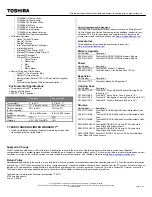 Preview for 2 page of Toshiba R850-S8510 Specifications