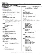 Preview for 1 page of Toshiba R850-S8520 Specifications