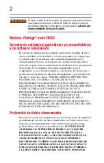 Preview for 2 page of Toshiba R930-SP3243KL (Spanish) Manual Del Usuario