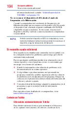 Preview for 194 page of Toshiba R930-SP3243KL (Spanish) Manual Del Usuario