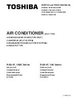 Preview for 1 page of Toshiba RAS-07 series Installation Manual