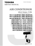 Toshiba RAS-07UA-E3 Service Manual предпросмотр