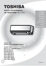 Предварительный просмотр 1 страницы Toshiba RAS-10 series Installation Manual