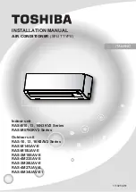 Предварительный просмотр 34 страницы Toshiba RAS-10N3AV2 Series Installation Manual