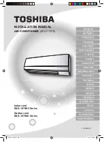 Preview for 1 page of Toshiba RAS-167SAV Series Installation Manual