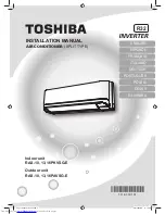 Предварительный просмотр 1 страницы Toshiba RAS-16PKVSG-E Installation Manual