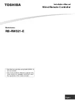 Preview for 1 page of Toshiba RB-RWS21-E Installation Manual