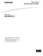 Toshiba RB-RWS21-E Owner'S Manual preview