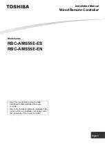 Предварительный просмотр 1 страницы Toshiba RBC-AMS55E-EN Installation Manual