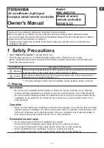 Preview for 3 page of Toshiba RBC-ASC11E Owner'S Manual