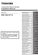 Предварительный просмотр 1 страницы Toshiba RBC-ASCU11-E Installation Manual