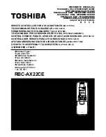 Toshiba RBC-AX22CE Owner'S Manual предпросмотр