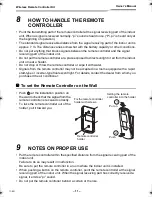 Предварительный просмотр 12 страницы Toshiba RBC-AX31U-E Owner'S Manual