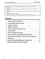 Предварительный просмотр 2 страницы Toshiba RBC-AX31U-UL Owner'S Manual