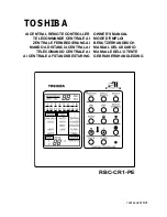 Предварительный просмотр 1 страницы Toshiba RBC-CR1-PE Owner'S Manual