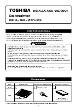 Preview for 9 page of Toshiba RBC-UM11PGE Installation Manual