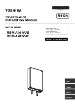 Toshiba RBM-A101VAE Installation Manual предпросмотр