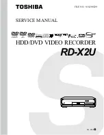 Preview for 1 page of Toshiba RD-X2U Service Manual