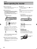 Preview for 18 page of Toshiba RD-XS30B Owner'S Manual